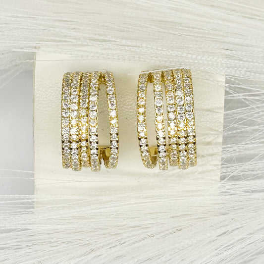 Elena Shiny Stud Earrings
