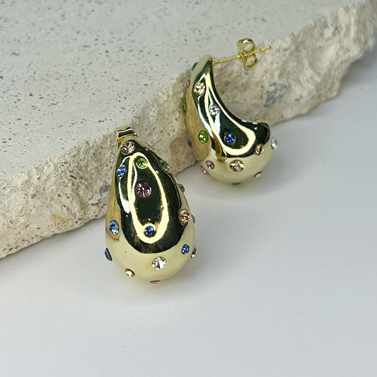 Indigo Shiny Stud Earrings