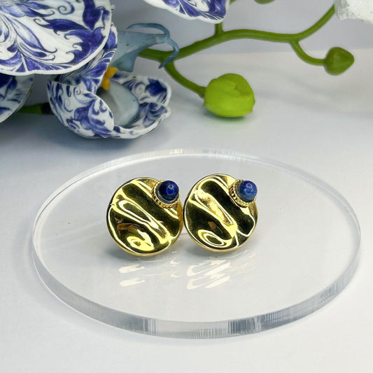 Athena Gold Stud Earrings