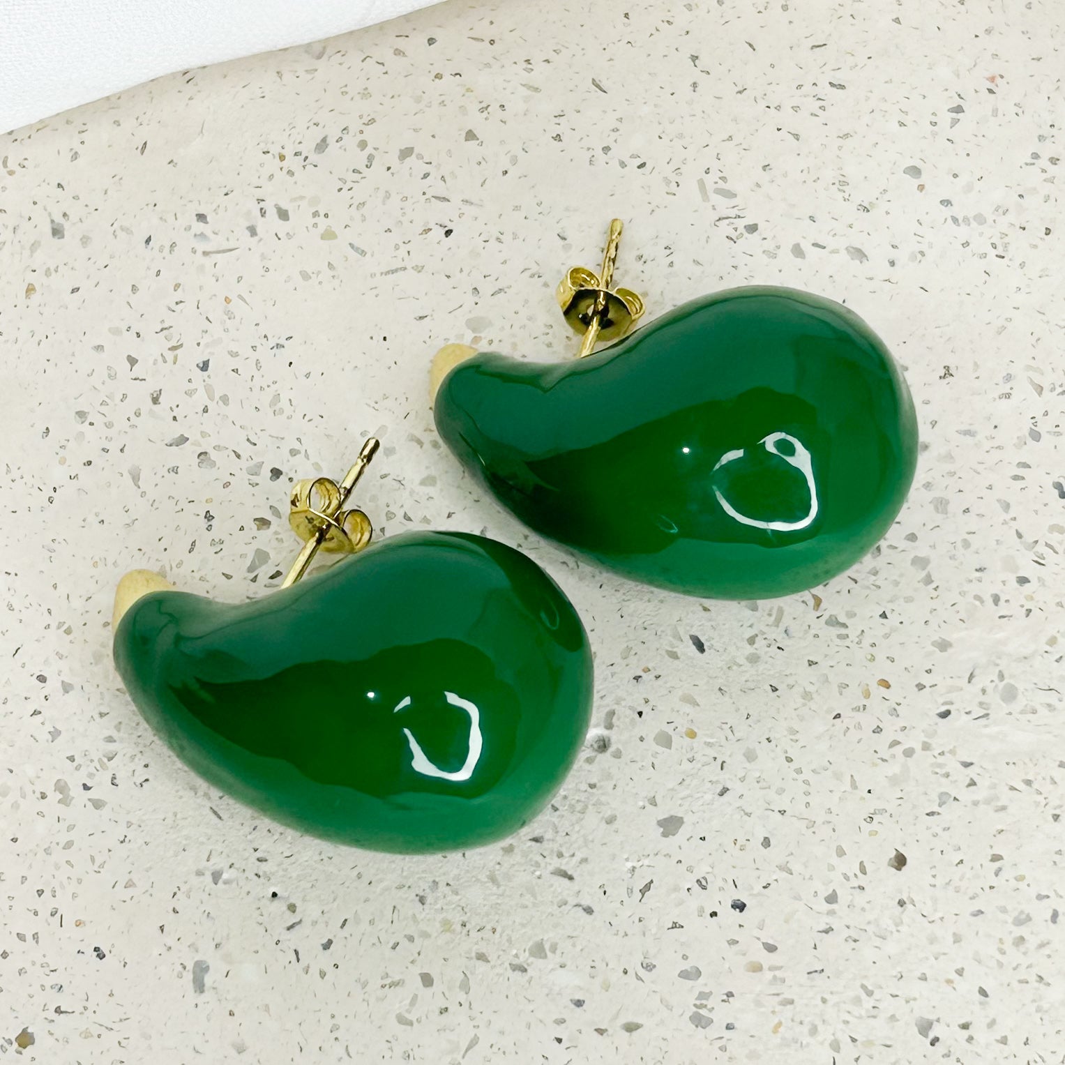Lilian Colored Drop Stud Earrings