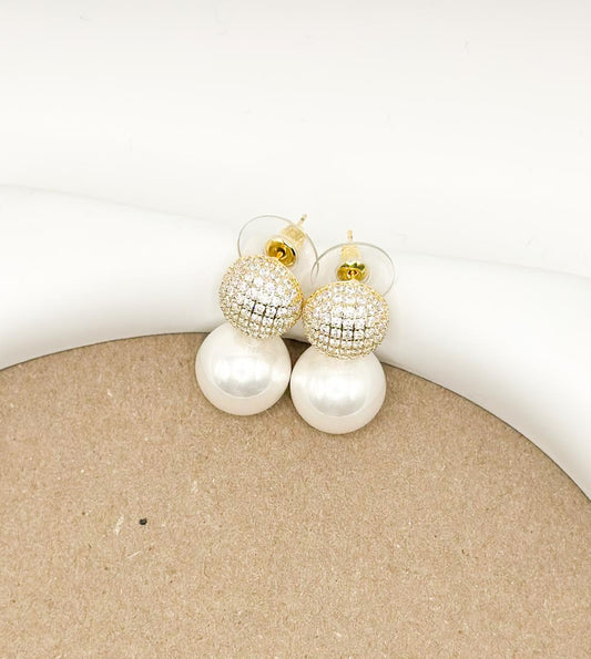 Zeia Pearl Gold Earring