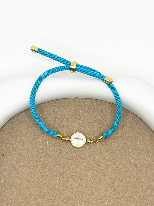 Cross Blue Bracelet